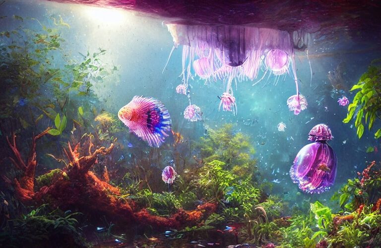 Fish Tank Jellyfish Swimming